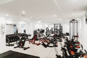 Person training in a gym